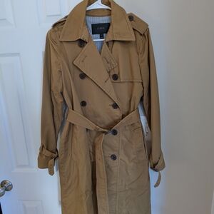 Tan Double-Breasted Trench Coat
